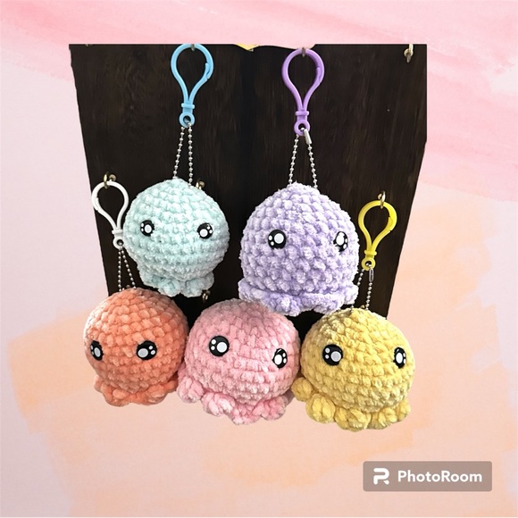 Hand Crafted Other - Crochet bag charm plushies!
